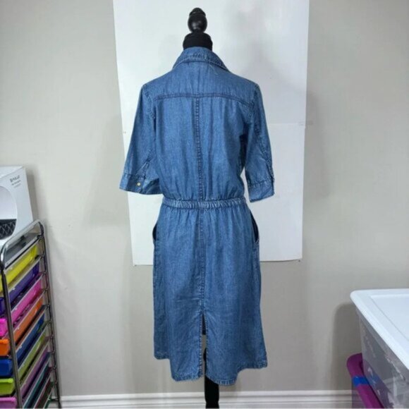 MPH Collection Denim Dress Womens M Coastal Cowgirl Western Ranch Barn Dance - Picture 11 of 11